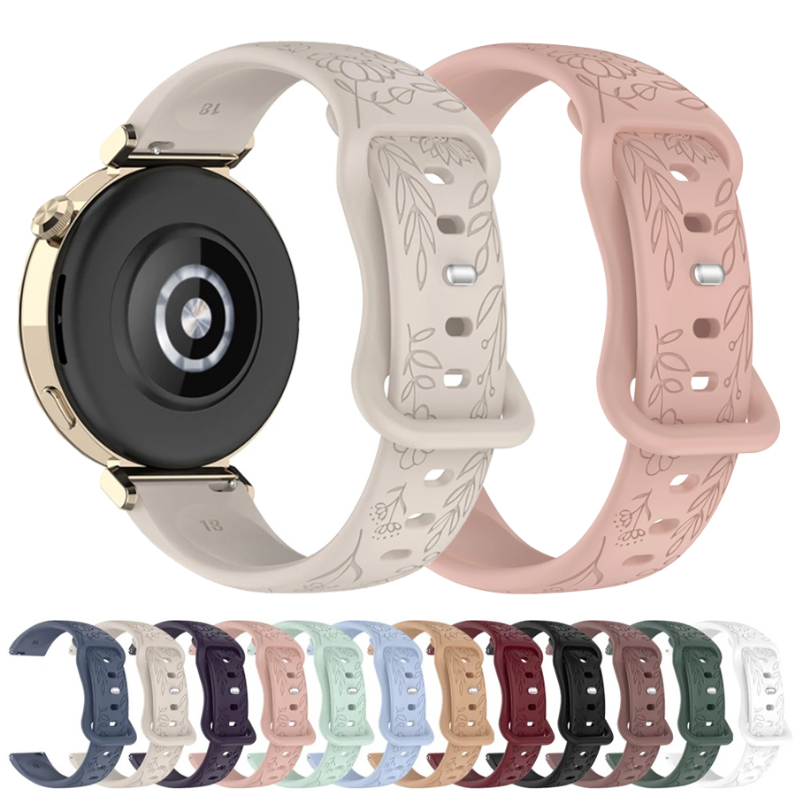 Silicone Watch Band 22Mm - 20 22mm 3D Flowers Silicone Strap