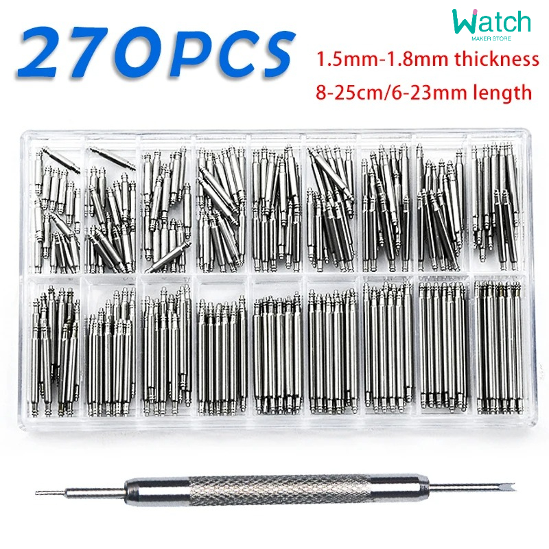 Spring Bar Tool Set - 270pcs/set Strainless Steel Spring Bars Dia