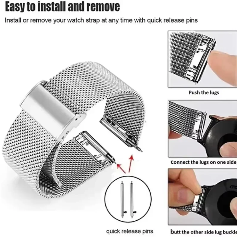 22mm 20mm Mesh Loop For Garmin - Milanese Loop Magnetic 评论和价格