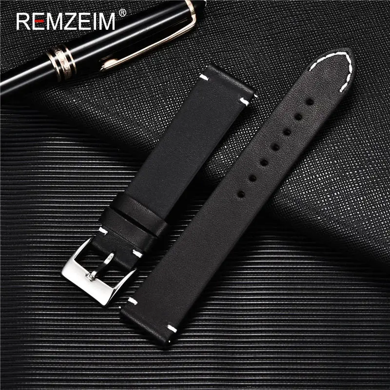 Leather Watchband Strap 18mm 2 - Leather Strap Quick Release 评论和价格