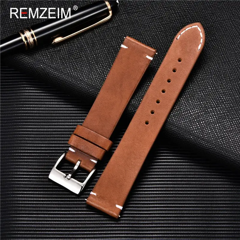Leather Watchband Strap 18mm 2 - Leather Strap Quick Release 评论和价格