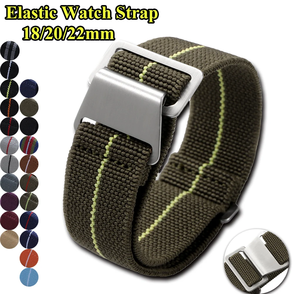 Elastic Watch Strap 18mm 20mm  - Parachute Strap Elastic 评论和价格