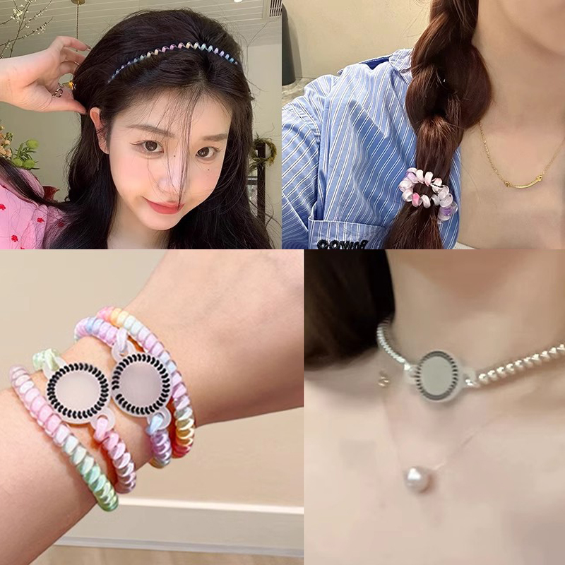 Elastic Fashion Telephone Line - Silicone Band Women 评论和价格
