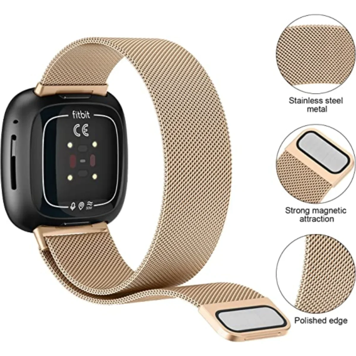 Milanese Strap for Fitbit Vers - Milanese Loop Magnetic 评论和价格