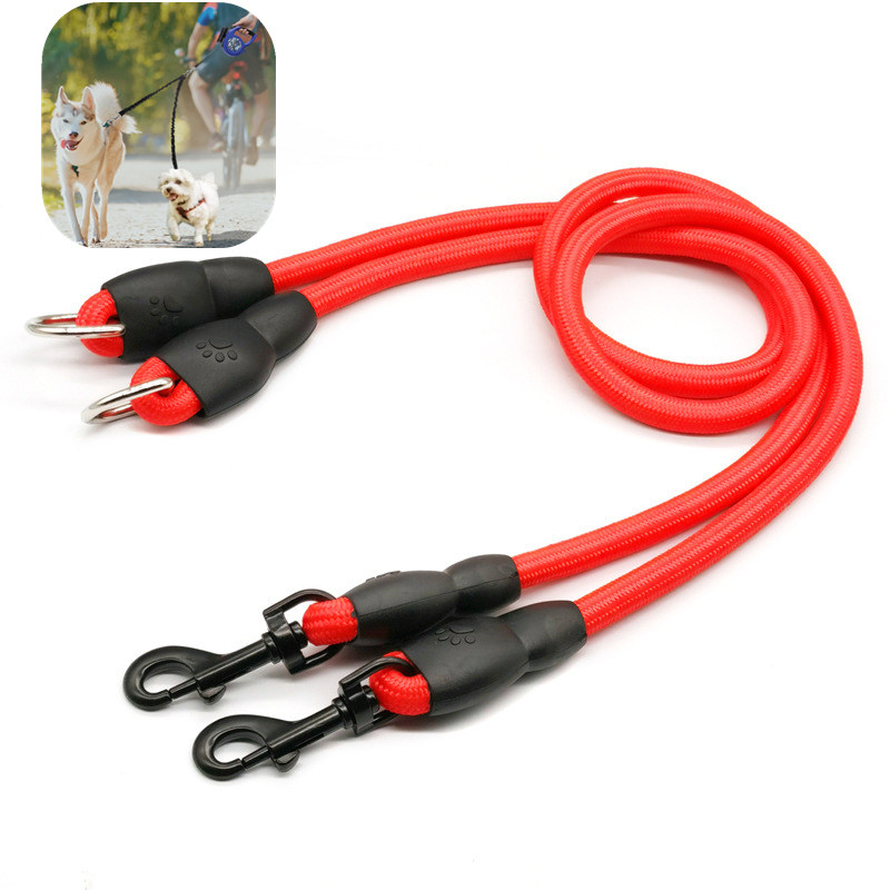 Dog Leash Double Leashes for D - Leather Strap Quick Release 评论和价格