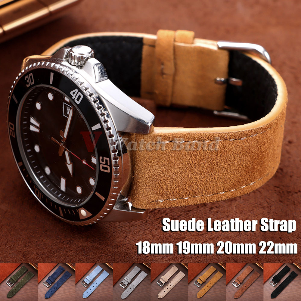 Suede Leather Watch Strap 18mm - Suede Strap Watch 评论和价格