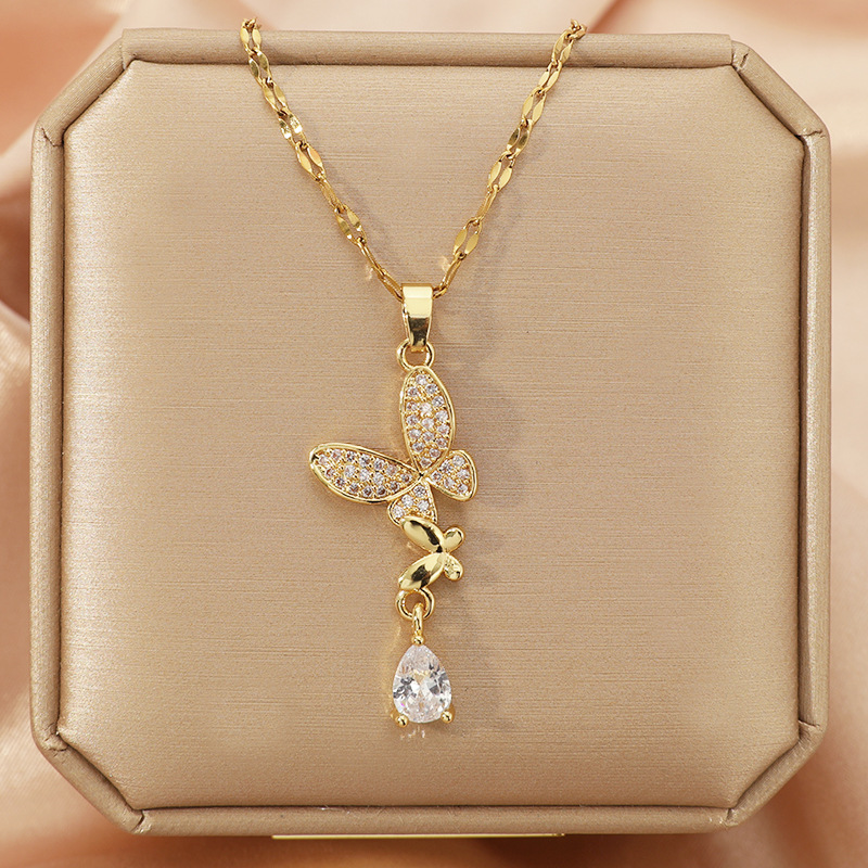 Butterfly Full Diamond Titaniu - Butterfly Clasp Deployant 评论和价格