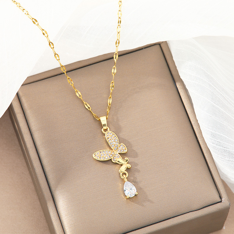 Butterfly Full Diamond Titaniu - Butterfly Clasp Deployant 评论和价格