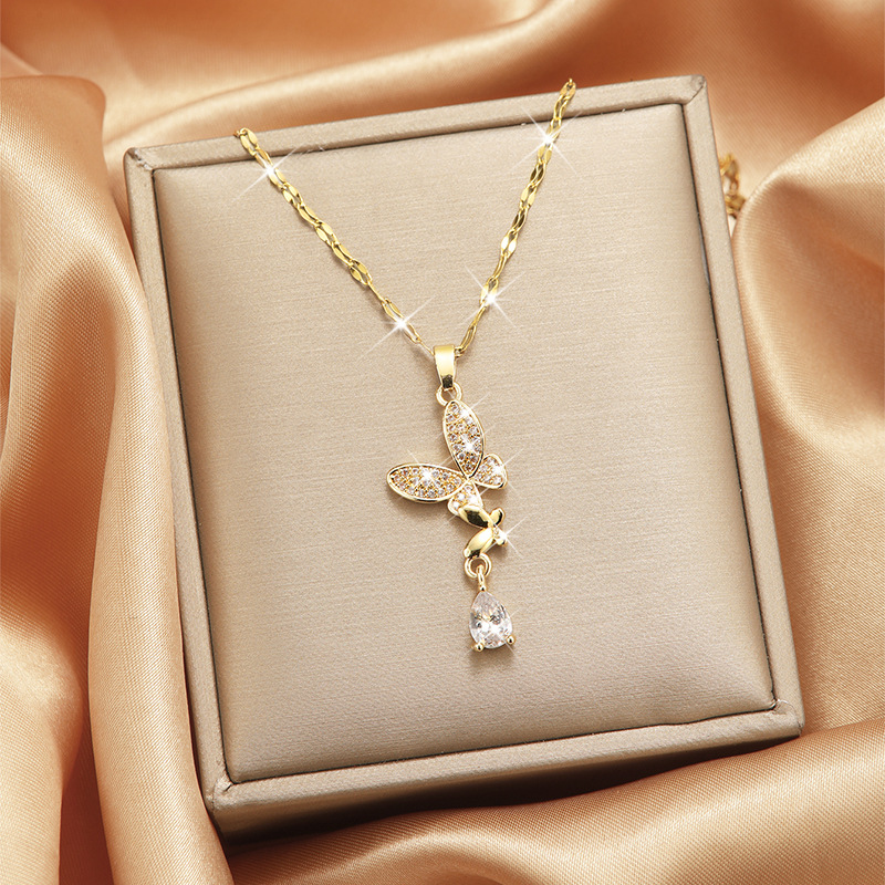 Butterfly Full Diamond Titaniu - Butterfly Clasp Deployant 评论和价格