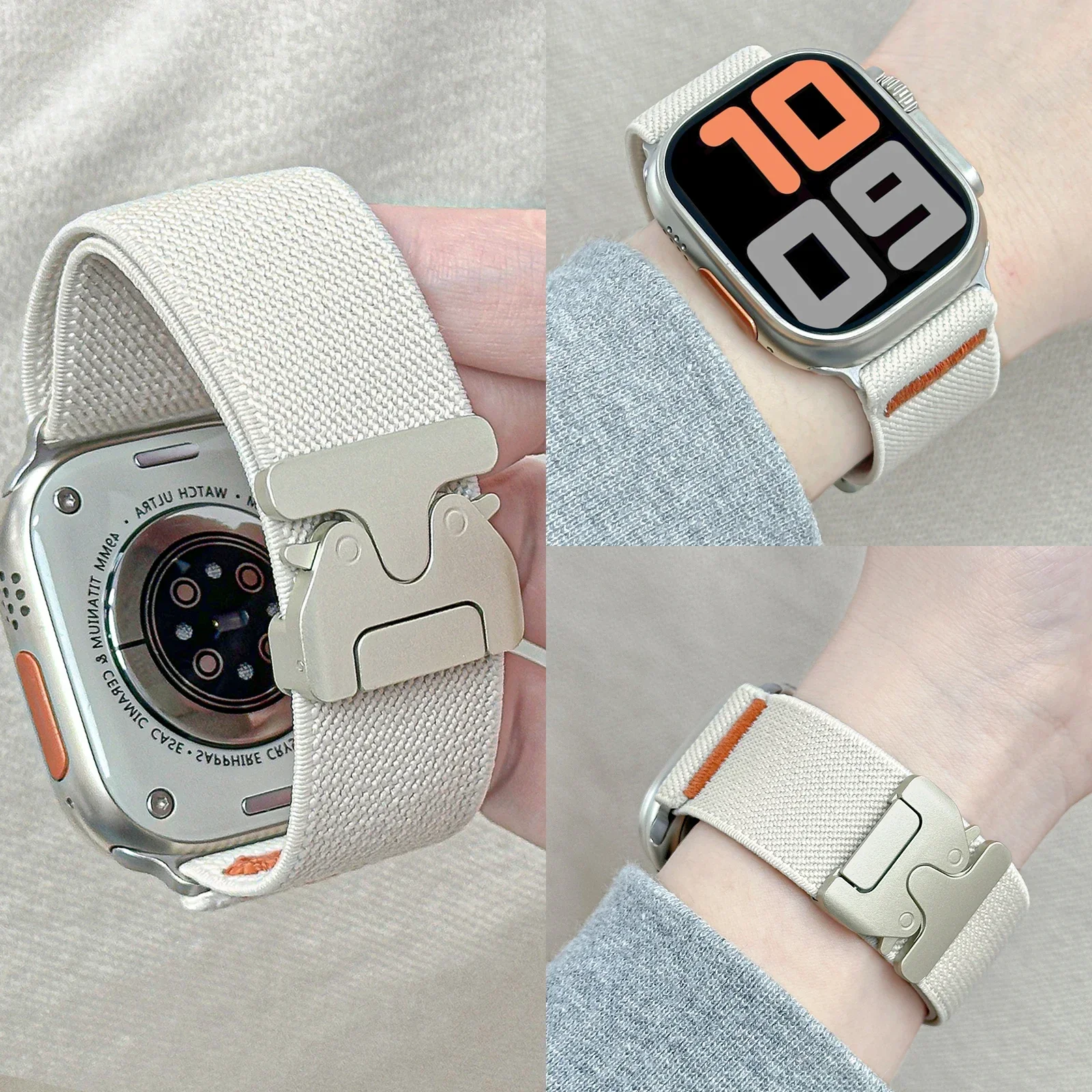 Nylon Strap for Apple Watch ba - Parachute Strap Elastic 评论和价格