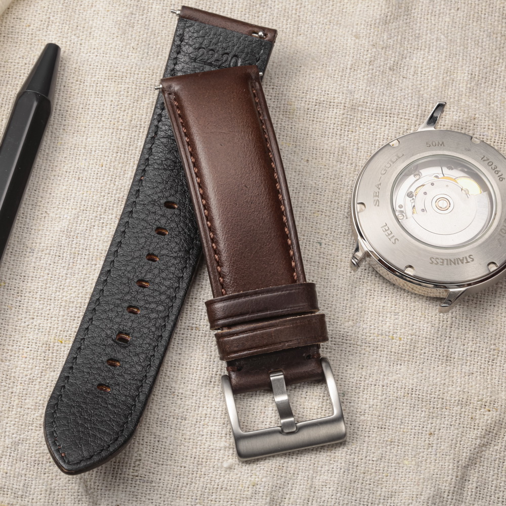 Hemsut Watch Bands Genuine Lea - Leather Strap Quick Release 评论和价格