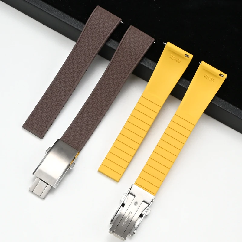 Fluoro Rubber Watch Band FKM T - Suede Strap Watch 评论和价格