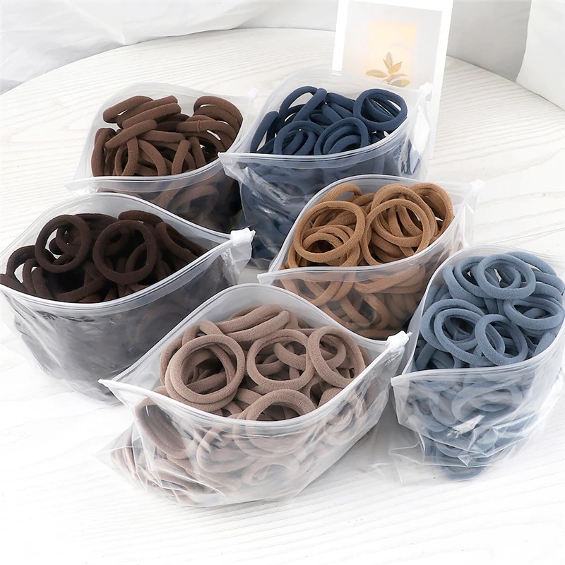50PCS/Set Women Girls Basic Ha - Silicone Band Women 评论和价格