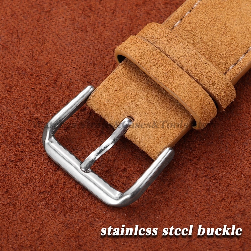 Vintage Suede Cowhide Watch St - Leather Strap Quick Release 评论和价格