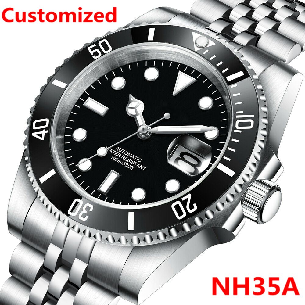 DIY Logo 40MM Dive Watch NH35  - Stainless Bracelet Diver 评论和价格