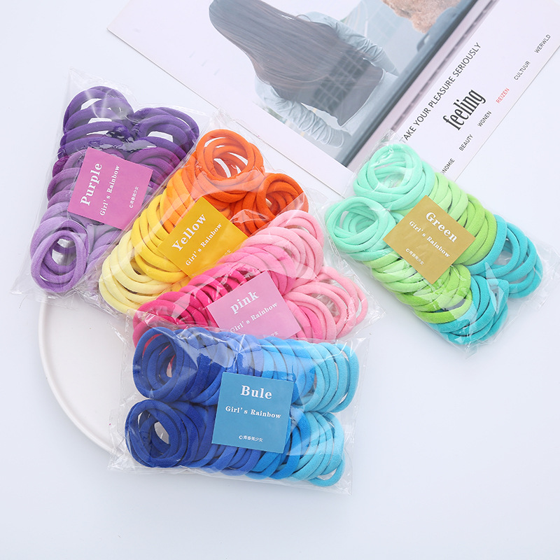 50PCS/Set Women Girls Basic Ha - Silicone Band Women 评论和价格