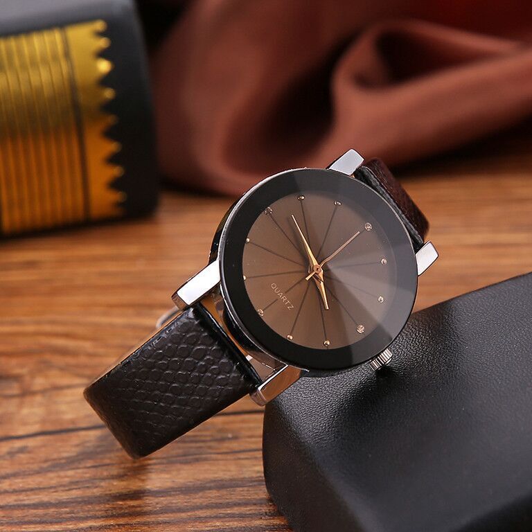 Fashion Casual Men Watches Bla - Leather Watch Band Men 评论和价格