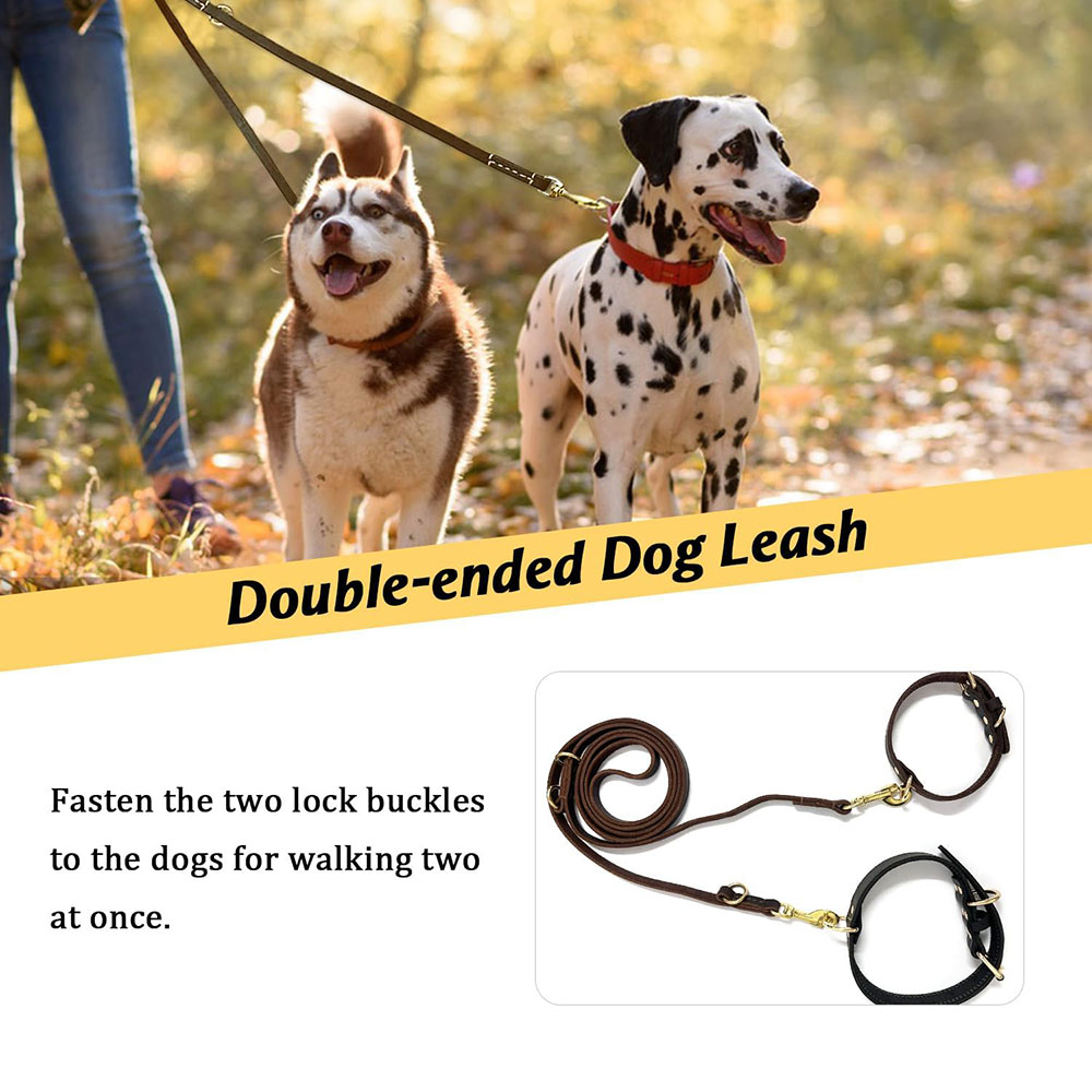 Multi Function Leather Dog Lea - Leather Strap Quick Release 评论和价格