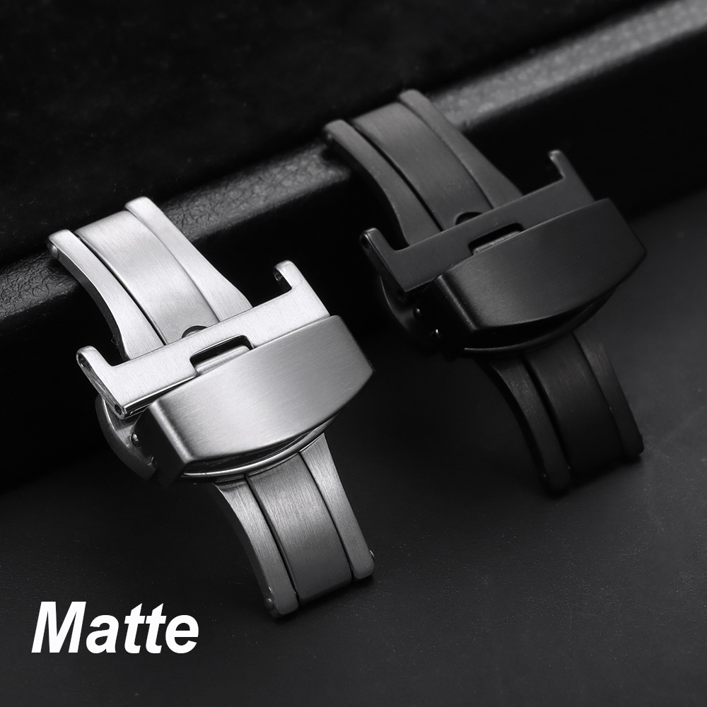 10/12/14/16/18/20/22mm Polishe - Butterfly Clasp Deployant 评论和价格