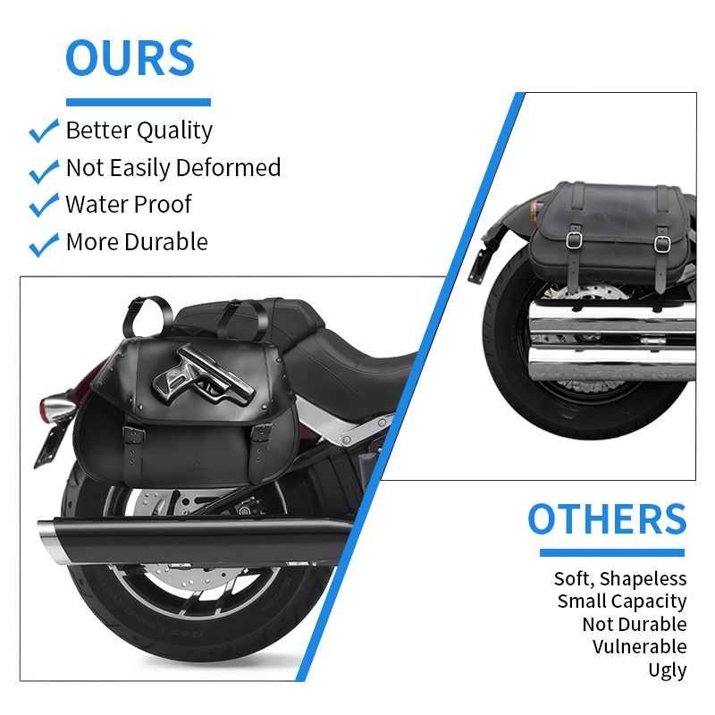 34L Universal Motorcycle PU Le - Leather Strap Quick Release 评论和价格