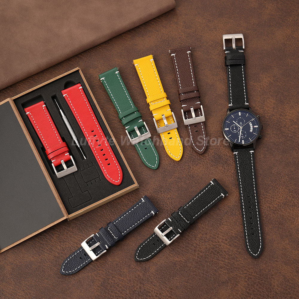 Double Sided Litchi Texture St - Leather Strap Quick Release 评论和价格