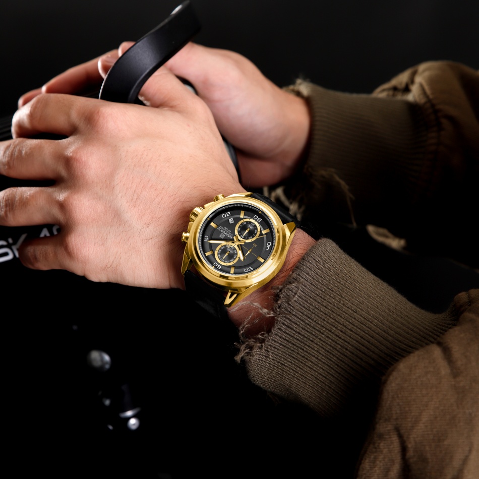 NAVIFORCE  Hands Wristwatches  - Leather Watch Band Men 评论和价格