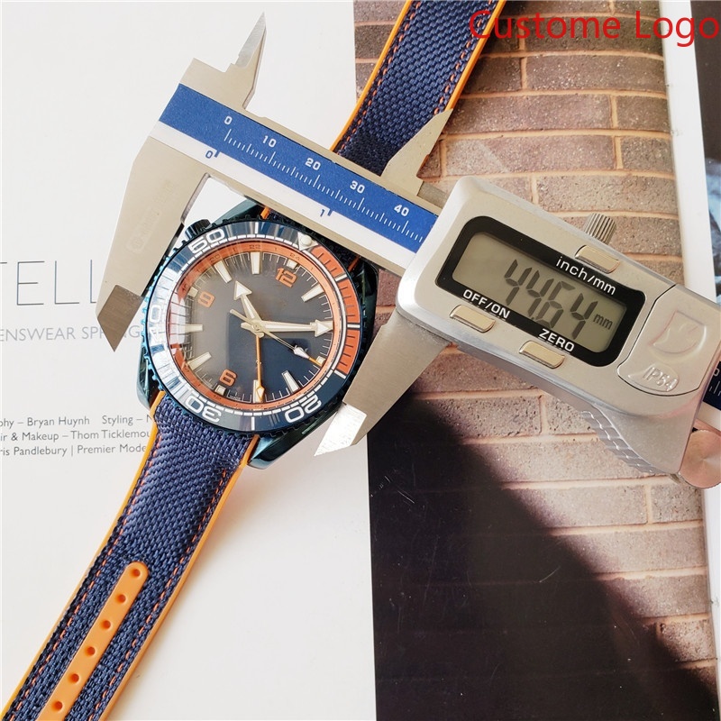 Men GMT Diving Watch Blue Oran - Rubber Strap Diver 评论和价格
