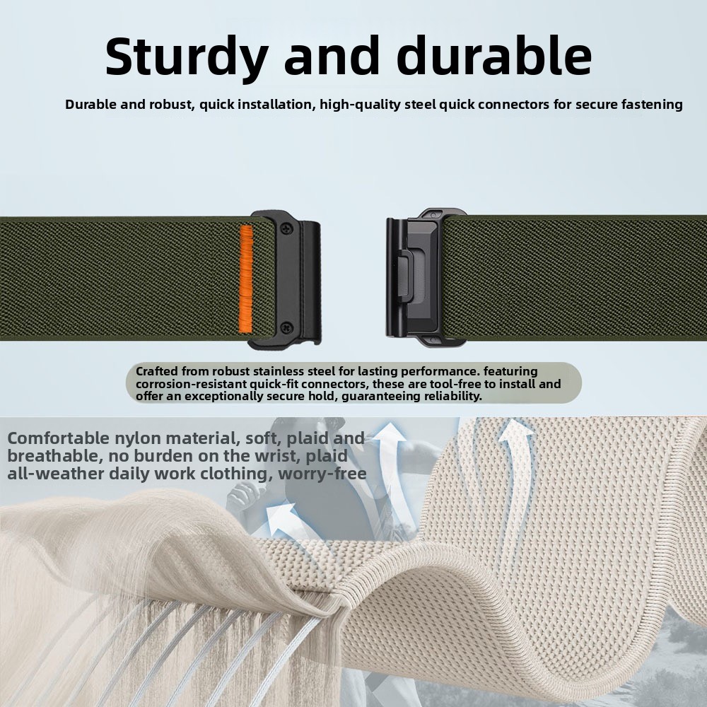 26 22mm Nylon Elastic Strap Fo - Parachute Strap Elastic 评论和价格