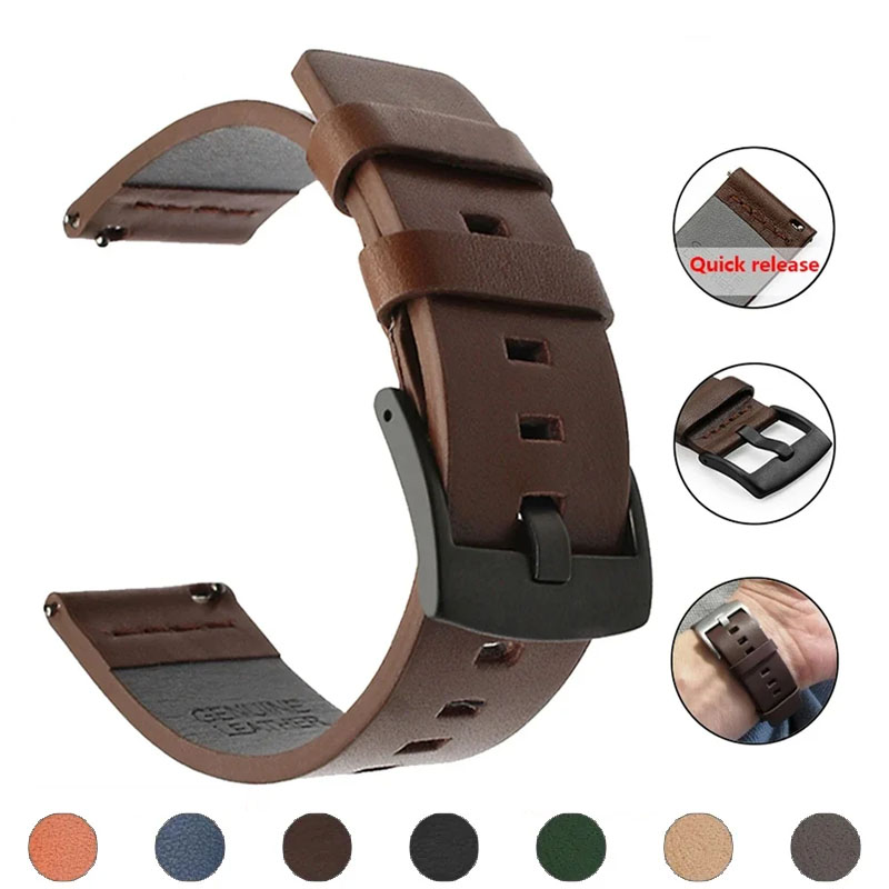 20mm 22mm Watch Band Quick Rel - Leather Strap Quick Release 评论和价格