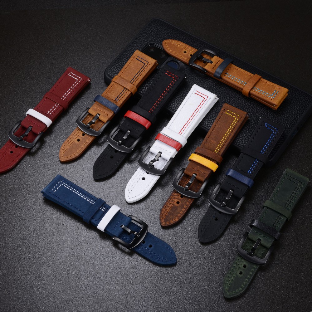 18mm 20mm 22mm 24mm  Compatibl - Leather Strap Quick Release 评论和价格
