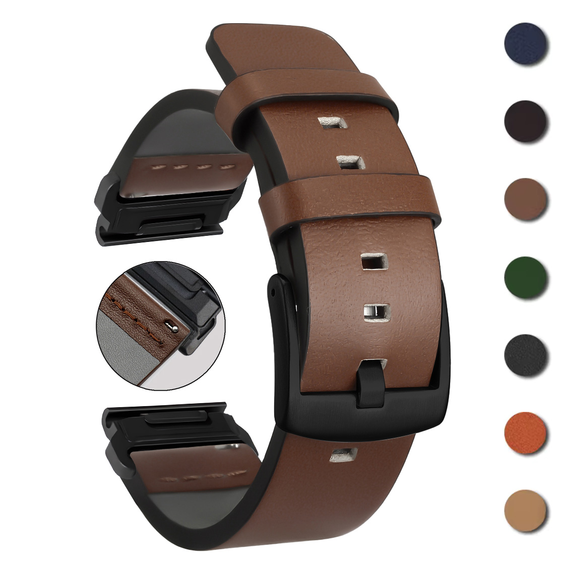26mm 22mm Quick Fit Strap For  - Leather Strap Quick Release 评论和价格