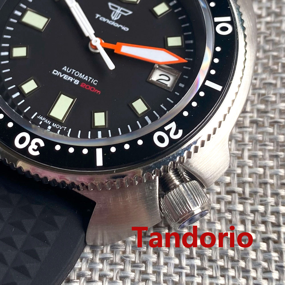 Tandorio 44mm Japan NH35/PT500 - Rubber Strap Diver 评论和价格