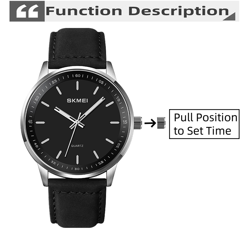 Skmei Original Brand Quartz Wa - Leather Watch Band Men 评论和价格