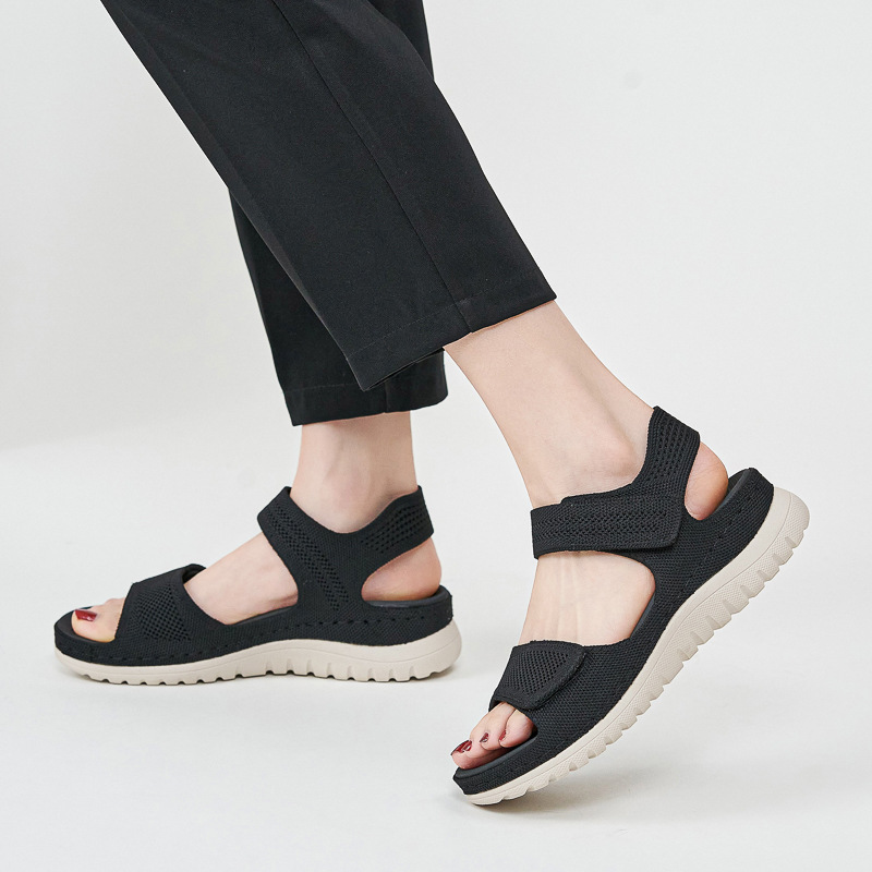 Ladies Knit Mesh Platform Spor - Sport Loop Velcro 评论和价格