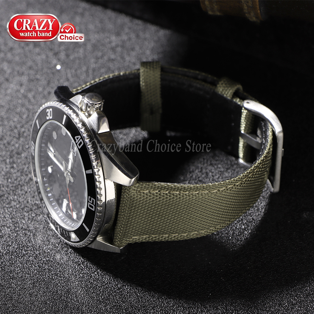 20mm 22mm Canvas Leather Weave - Leather Strap Quick Release 评论和价格